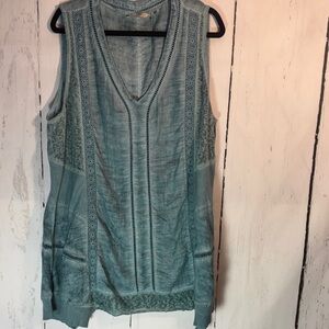 Soft Surroundings Teal Sleeveless Tunic